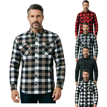 Flannel Plaid Shirt Heavy Weight - 2026 Autumn and Winter Long Sleeved