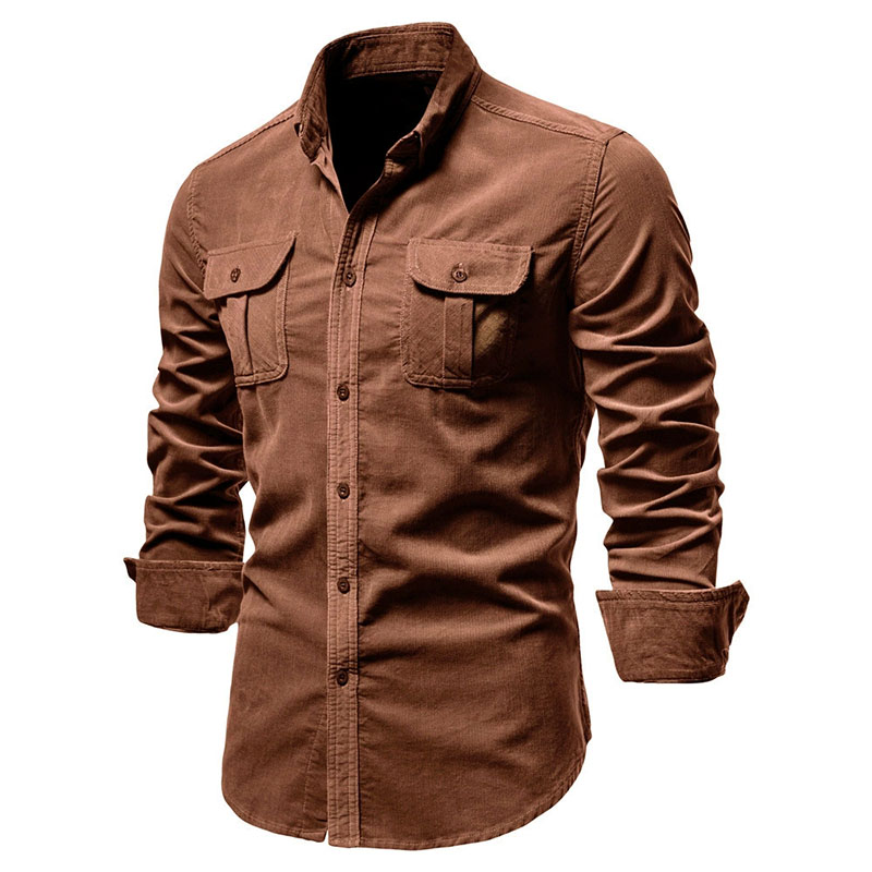 Men's Corduroy Casual Shirt Ja - đánh giá và giá Corduroy Button Up Shirt Men