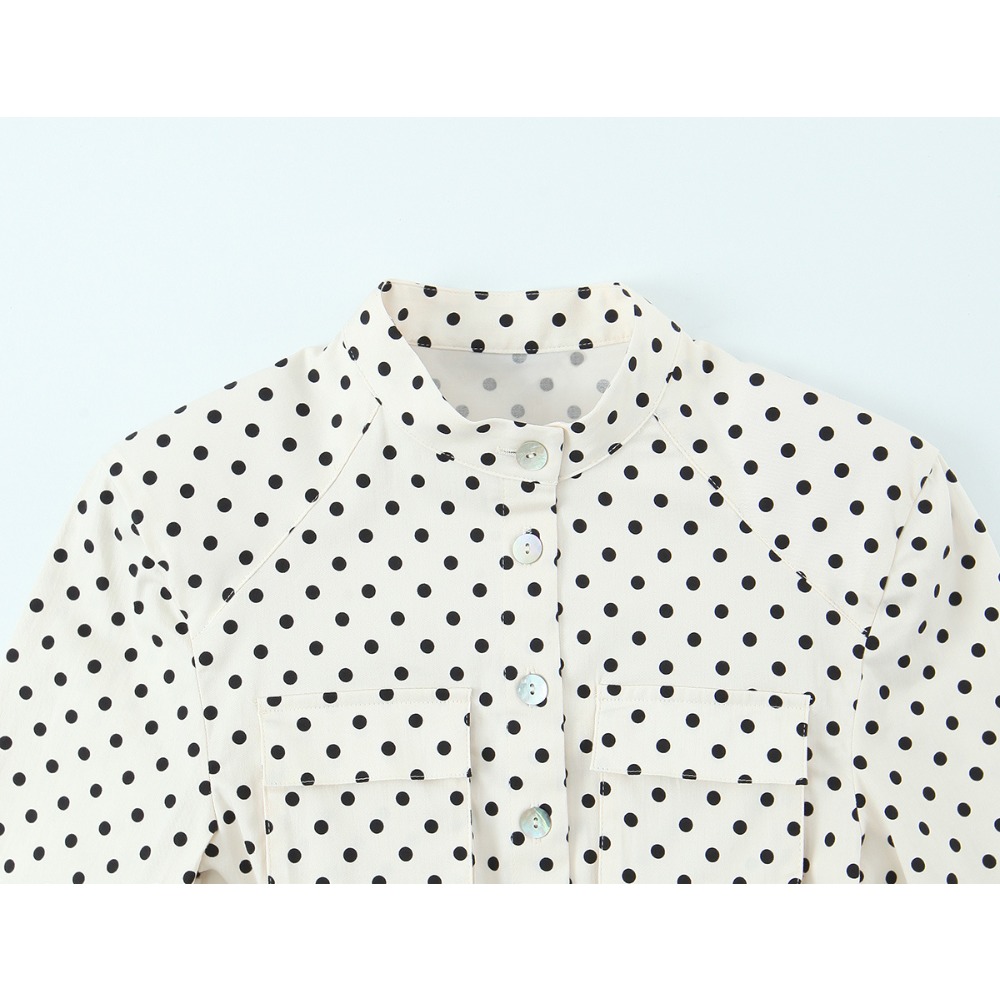 Elegant Chic Fitted Polka Dot  - đánh giá và giá Jackets