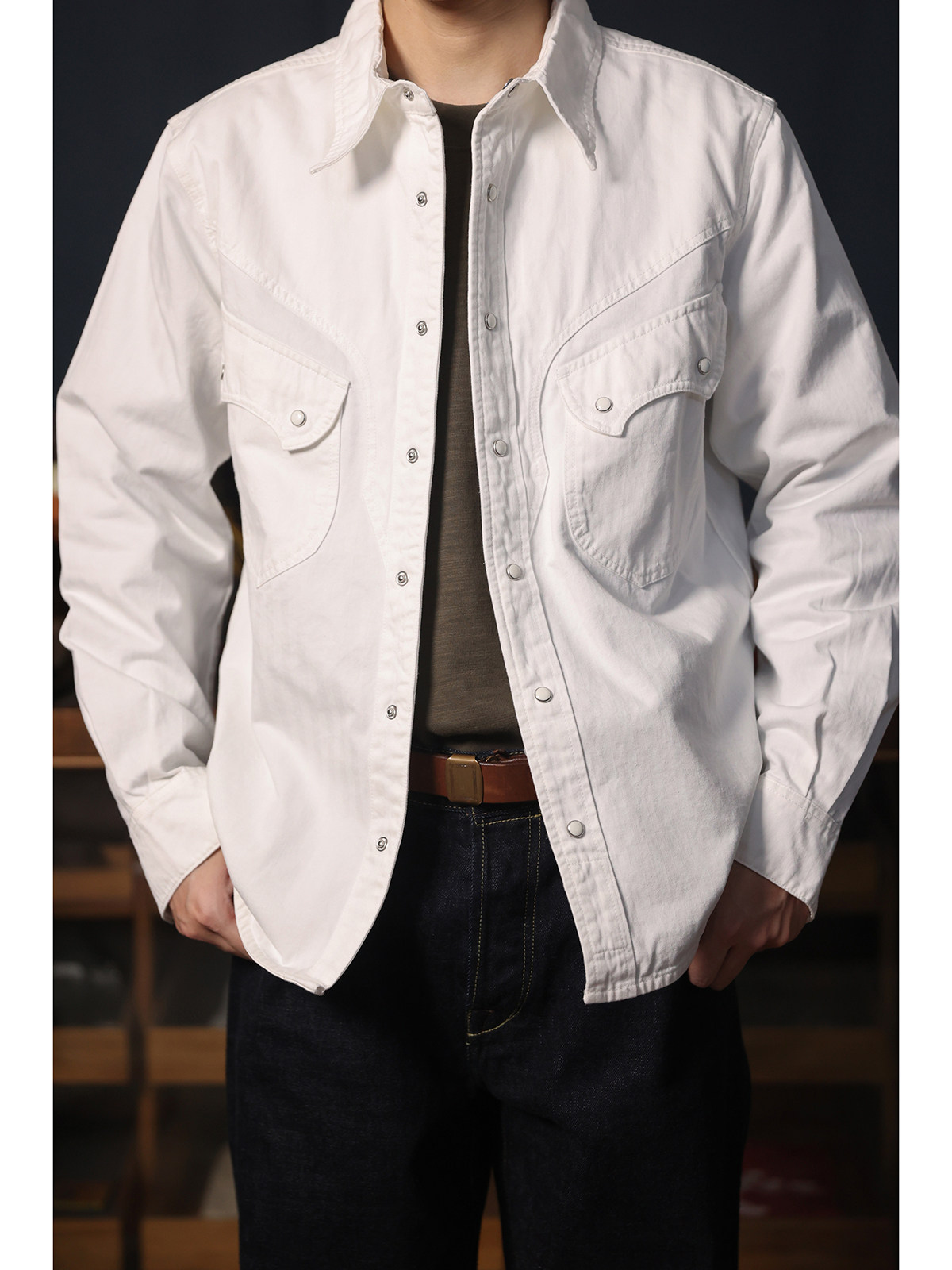 Cowboy Western Snap Shirt Simp - đánh giá và giá Mens Western Denim Pearl Snap Shirt