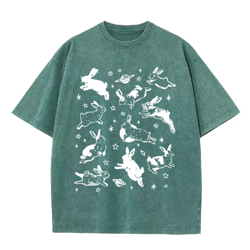 2026 Vintage Space Rabbit Plan - đánh giá và giá Acid Wash Vintage Graphic T Shirt