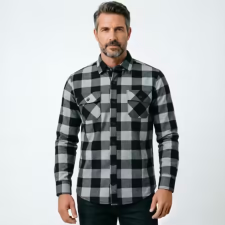 2026 Autumn and Winter Long Sl - đánh giá và giá Flannel Plaid Shirt Heavy Weight