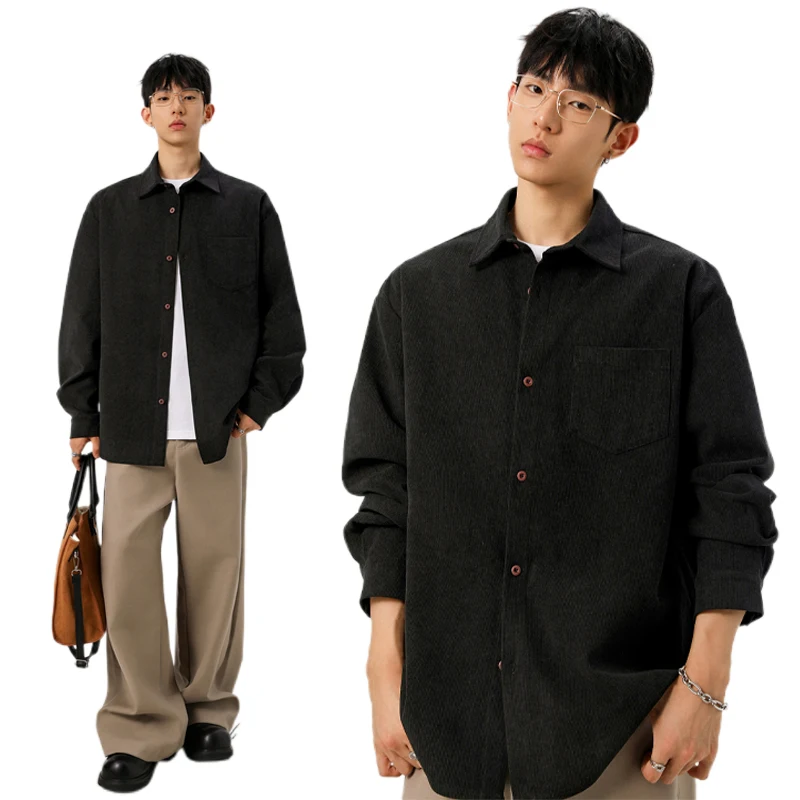 Male Button‑Up Corduroy Top La - đánh giá và giá Corduroy Button Up Shirt Men