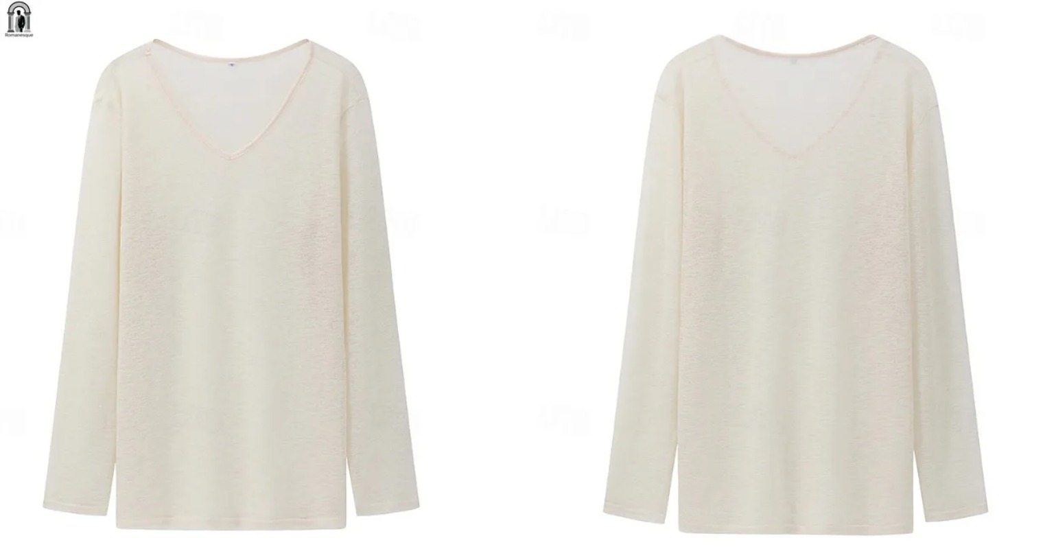 Men's Casual V-Neck Linen Blen - đánh giá và giá Mens Linen Shirt Long Sleeve
