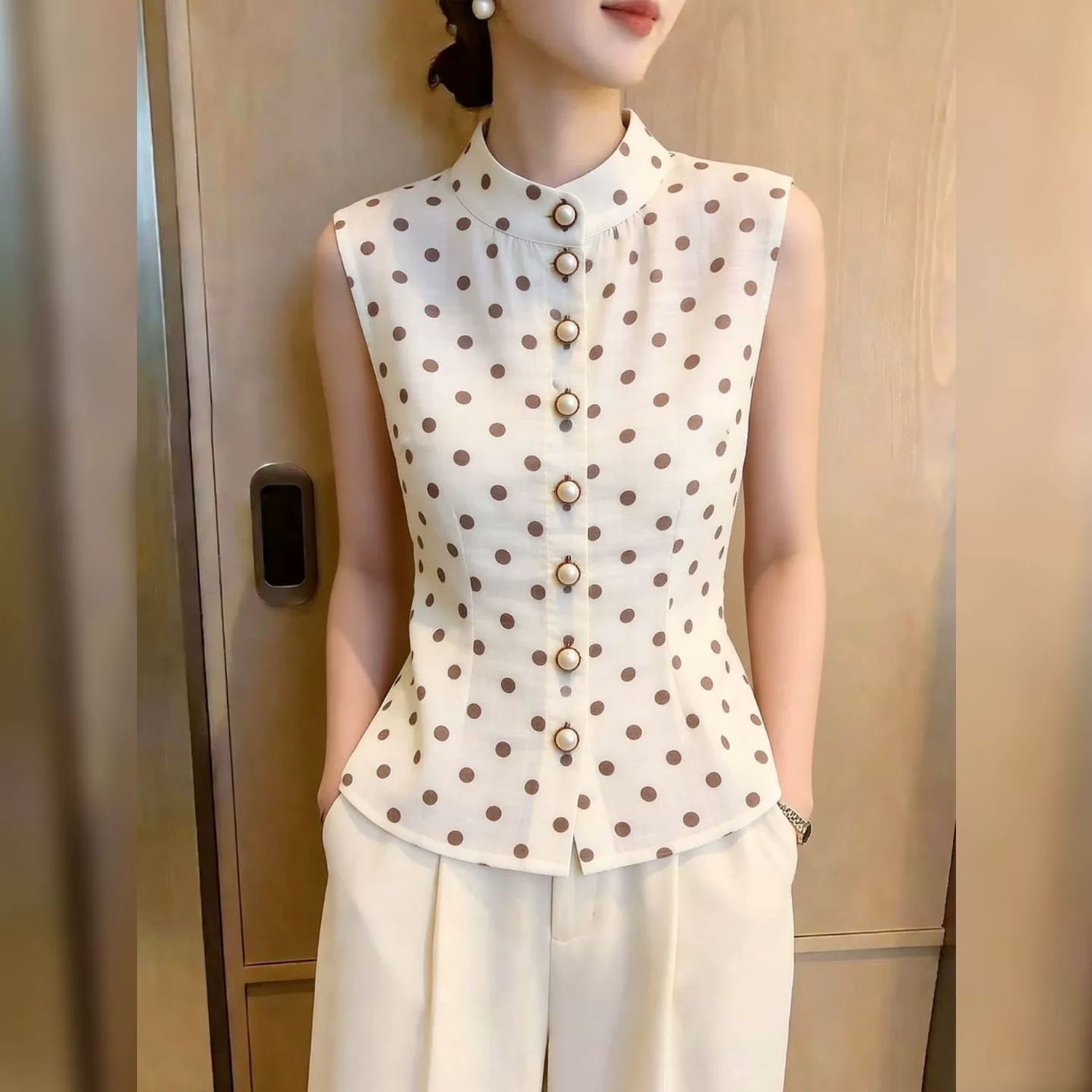 Mandarin Collar Sleeveless Pol - đánh giá và giá Mandarin Collar Formal Shirt Slim Fit