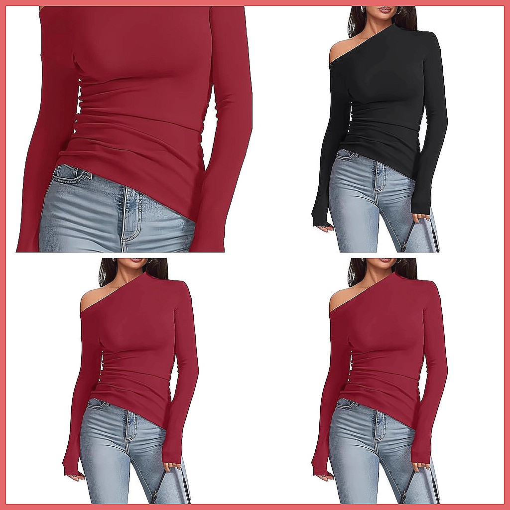 Off-Shoulder Long Sleeve T-Shi - đánh giá và giá Shirts