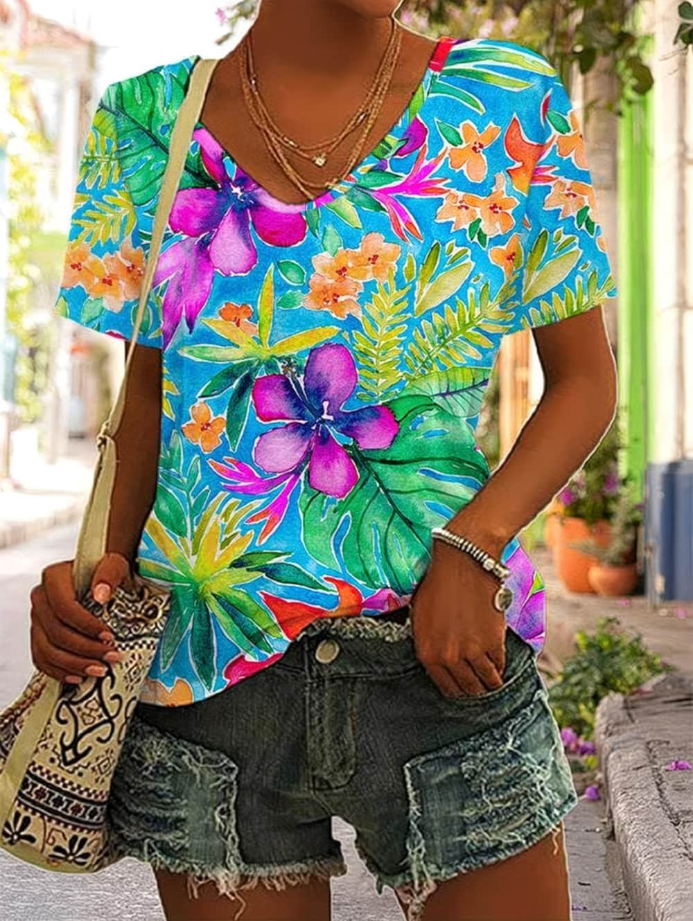 Summer Women's T Shirt Floral  - đánh giá và giá Vintage Hawaiian Floral Shirt