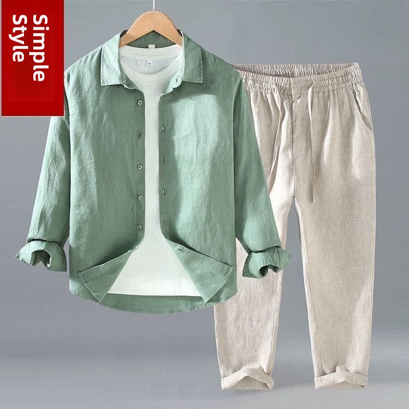 Loose Linen Men's Casual Short - đánh giá và giá Mens Linen Shirt Long Sleeve