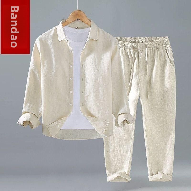 Loose Linen Men's Casual Short - đánh giá và giá Mens Linen Shirt Long Sleeve