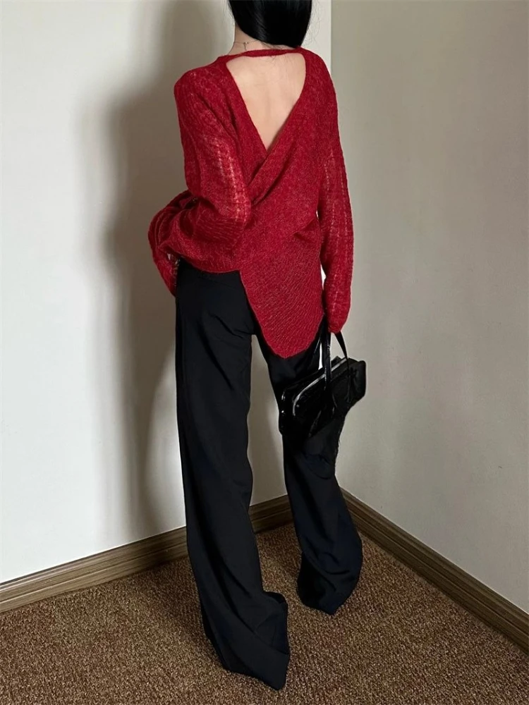 Y2K See-Through Knitted Women' - đánh giá và giá Shirts
