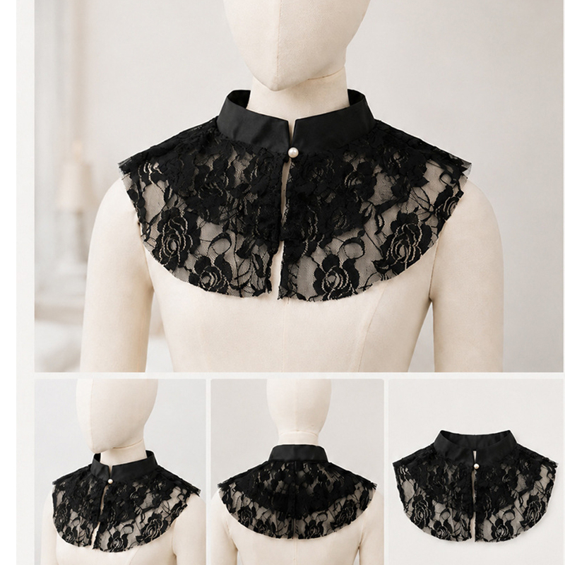 Elegant Lace Floral False Coll - đánh giá và giá Shirts