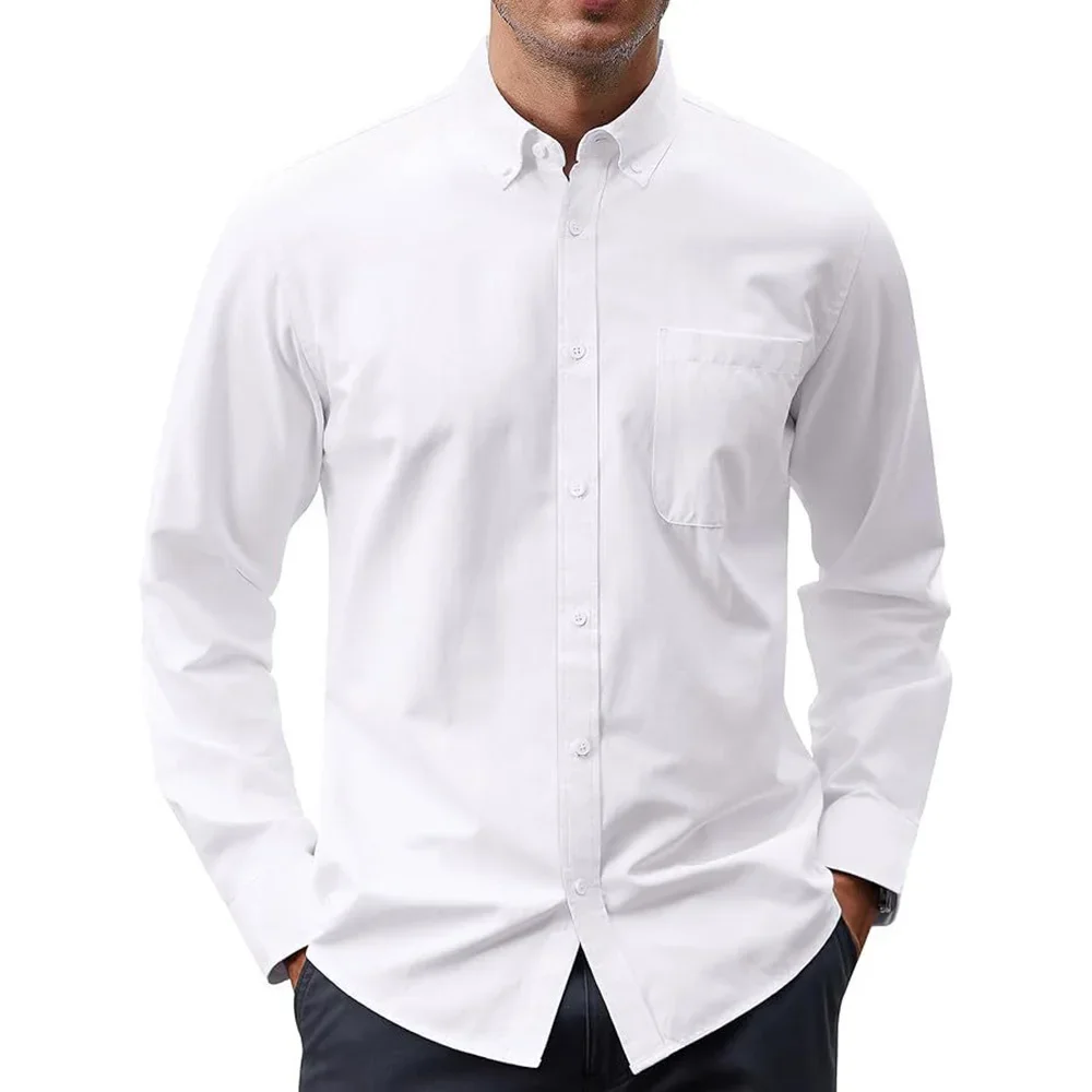 Men's Long Sleeve Shirts Solid - đánh giá và giá Oxford Cotton Casual Shirt Business