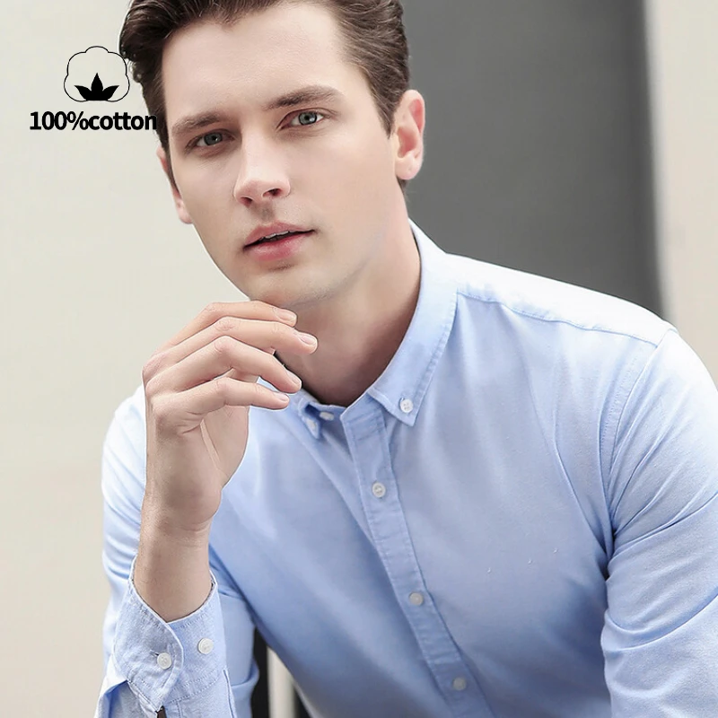 New Men's Oxford Shirt 76% Cot - đánh giá và giá Oxford Cotton Casual Shirt Business